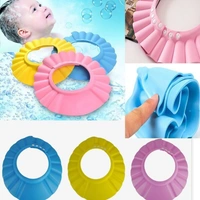 Adjustable Safe Soft Bathing Baby Shower Cap Wash Hair for Children Baby Eye Ear Protector (Multi Color) 